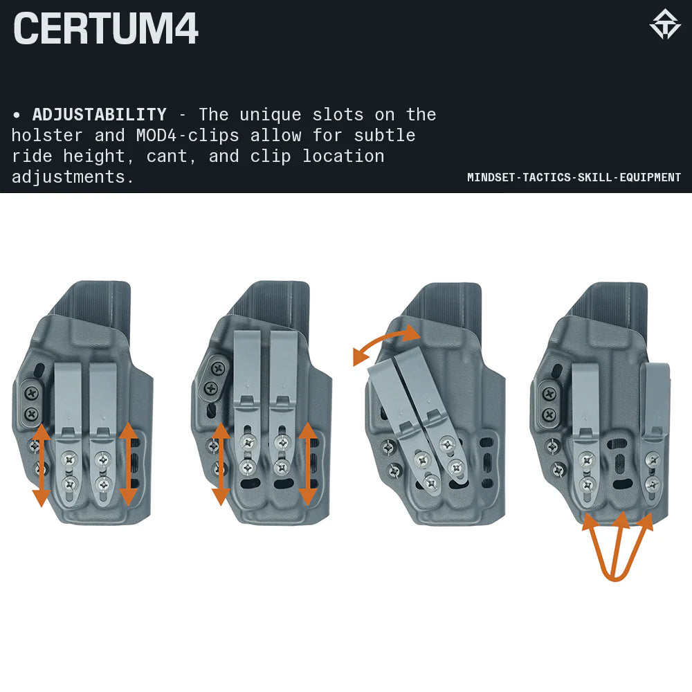 Tenicor | Hoolifit South Africa – CERTUM 4 AIWB / IWB Holster – GLOCK 43 / 43X MOS